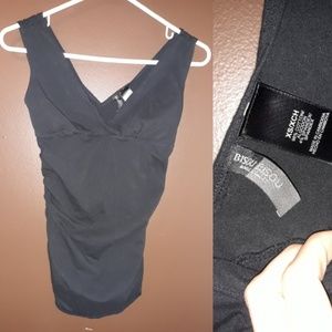 Bisou bisou blank rouched tank